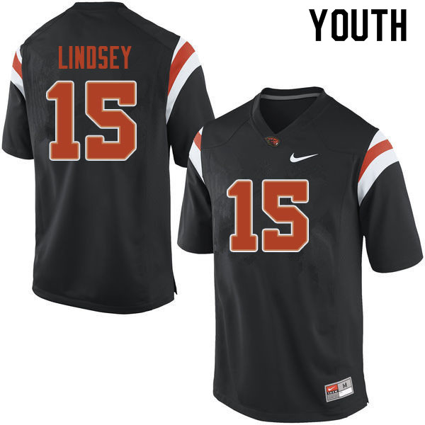 Youth #15 Tyjon Lindsey Oregon State Beavers College Football Jerseys Sale-Black